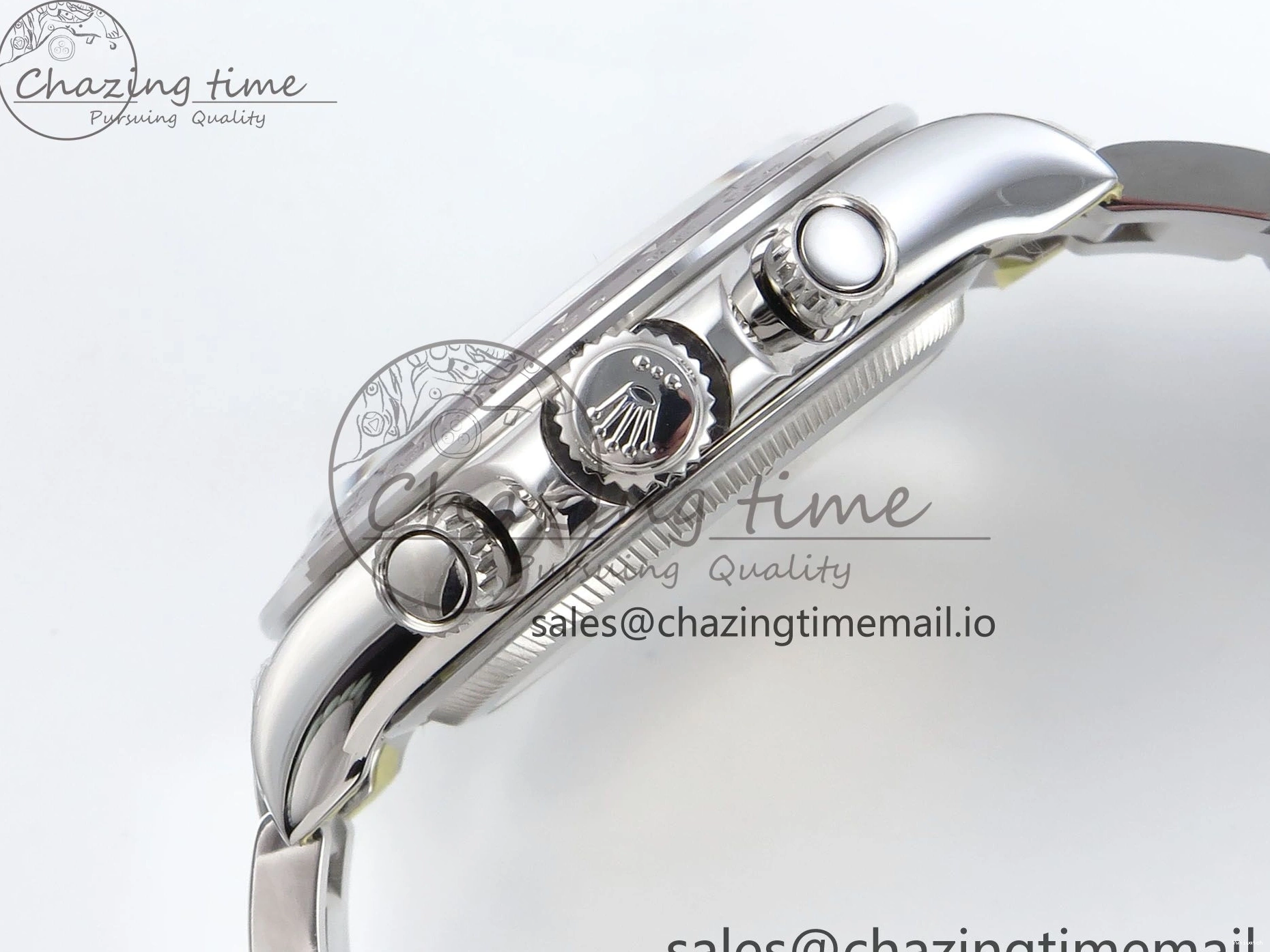 126506 1:1 Edition Ice Best SH4131 Daytona Strap V5 on Blue QF SS Dial Bracelet 0330